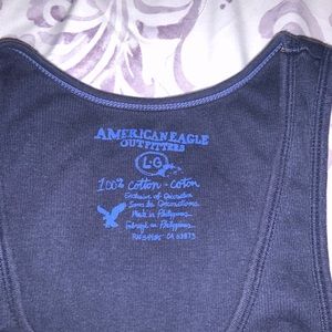 American Eagle - Ribbed Tank Top, Navy Size Large